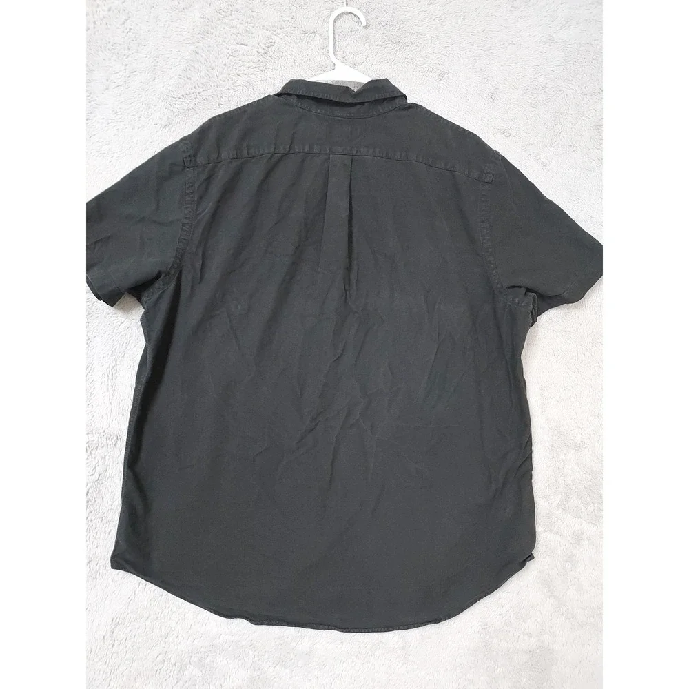 Polo Ralph Lauren Shirt Men XL Classic Short Sleeve Button Down Black Red Pony